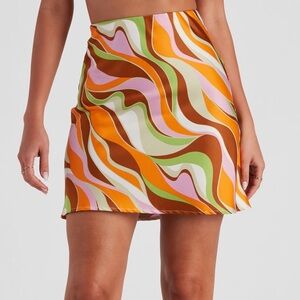 WINDSOR  Multicolor Swirl Pattern Women's Skirt SIZE M
